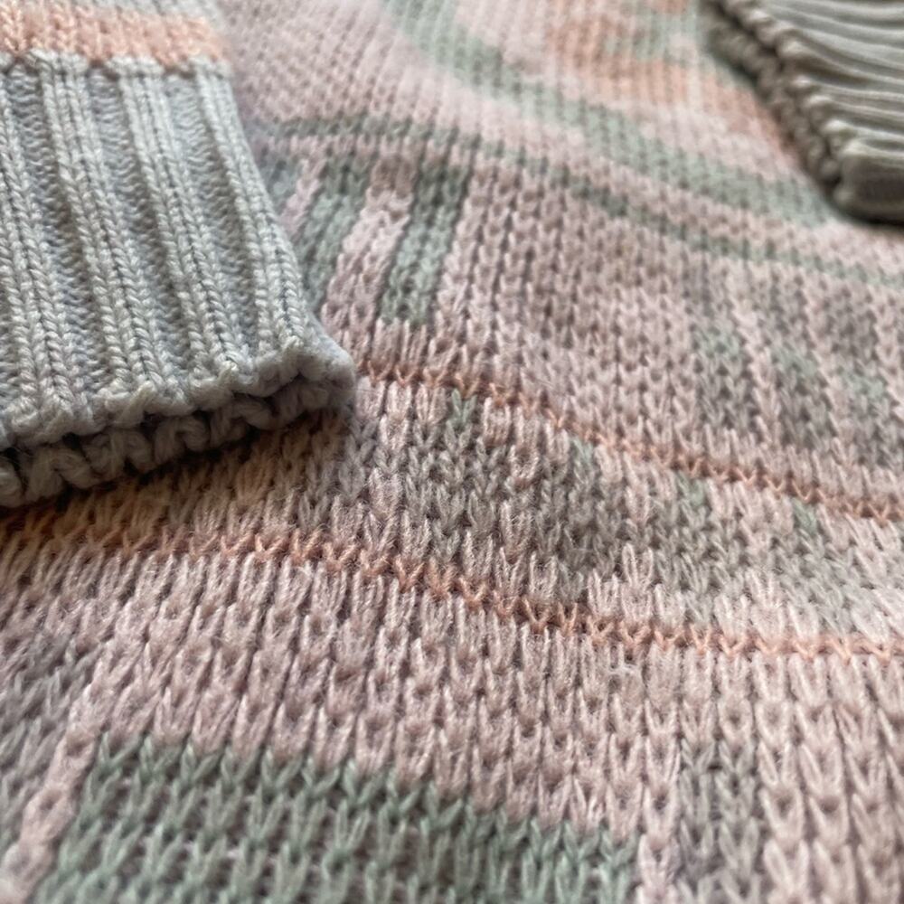 Fair Isle Scandinavian Sweater VTG Pastel Geometric Cabin Creek Knit | US Made - Picture 4 of 7